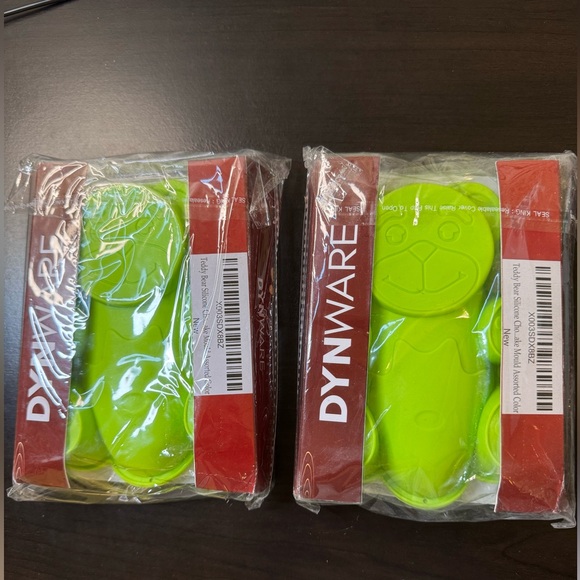 Teddy Bear Silicone Mold Green 2 Pk Candy Gummy Bear Mold Cake Fondant Craft CP - Picture 2 of 4